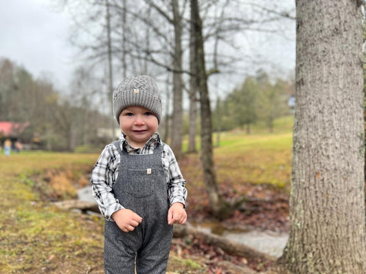 Black/White Plaid Jasper Woven Onesie