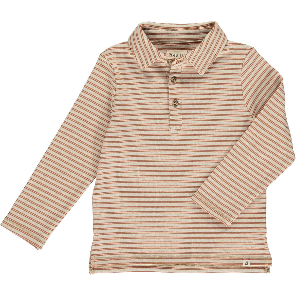 Double Pumpkin Stripe Midway Polo Shirt