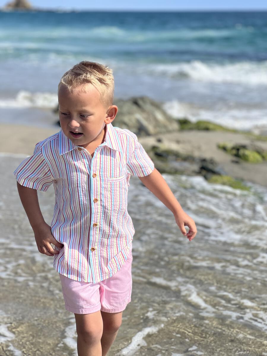 Candy Stripe Collared Shirt