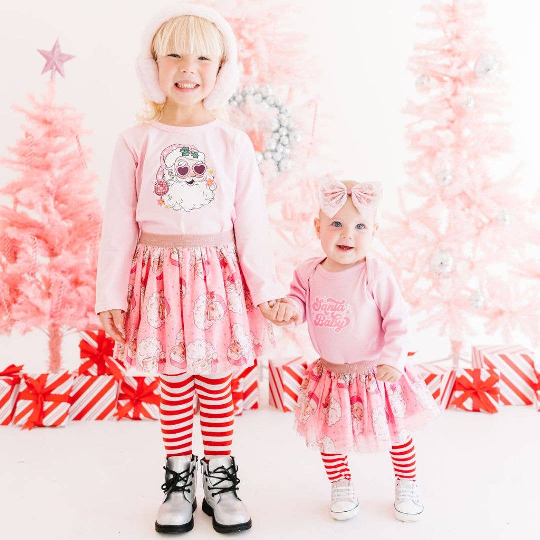 Santa Baby Christmas Long Sleeve Bodysuit - Holiday Baby: 06-12M