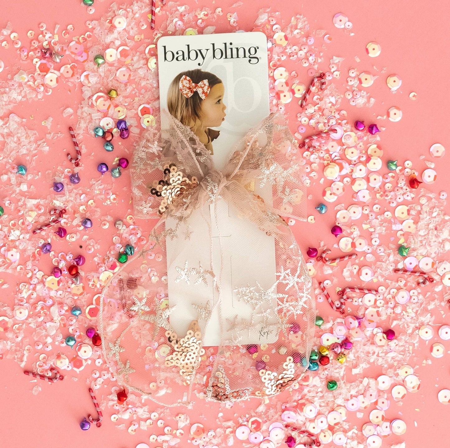Baby Bling® Big Belle hair bow clip: Darla