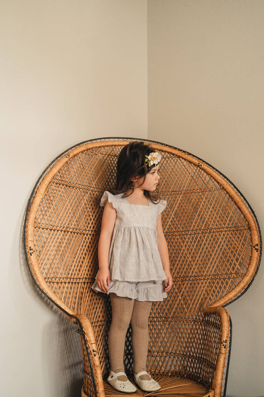 Oat Cable Knit Tights: 0 - 6 Months
