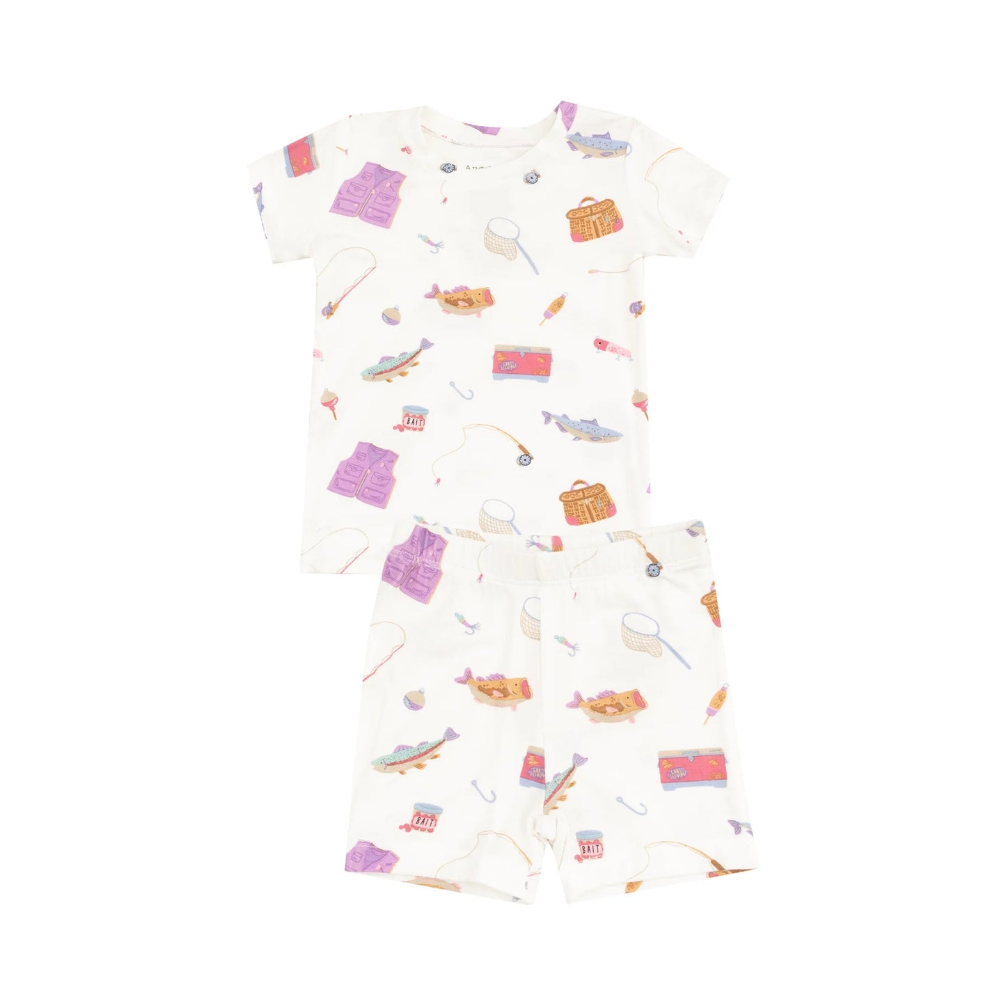 Fishing Things Pink Pajama Short Set