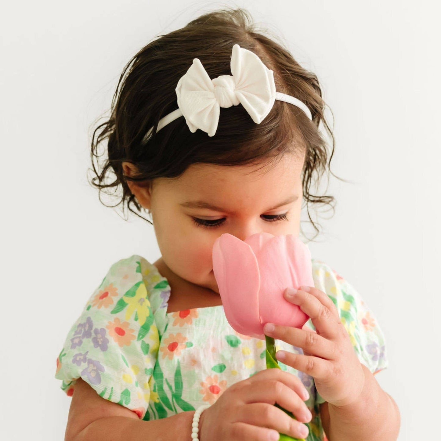 Sage: Baby Bling® Baby FAB® Skinny soft nylon bow headband