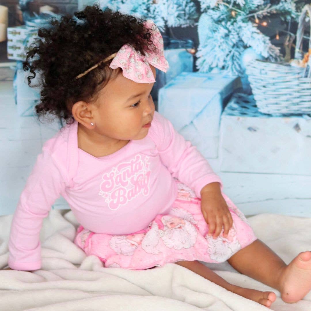 Santa Baby Christmas Long Sleeve Bodysuit - Holiday Baby: 06-12M