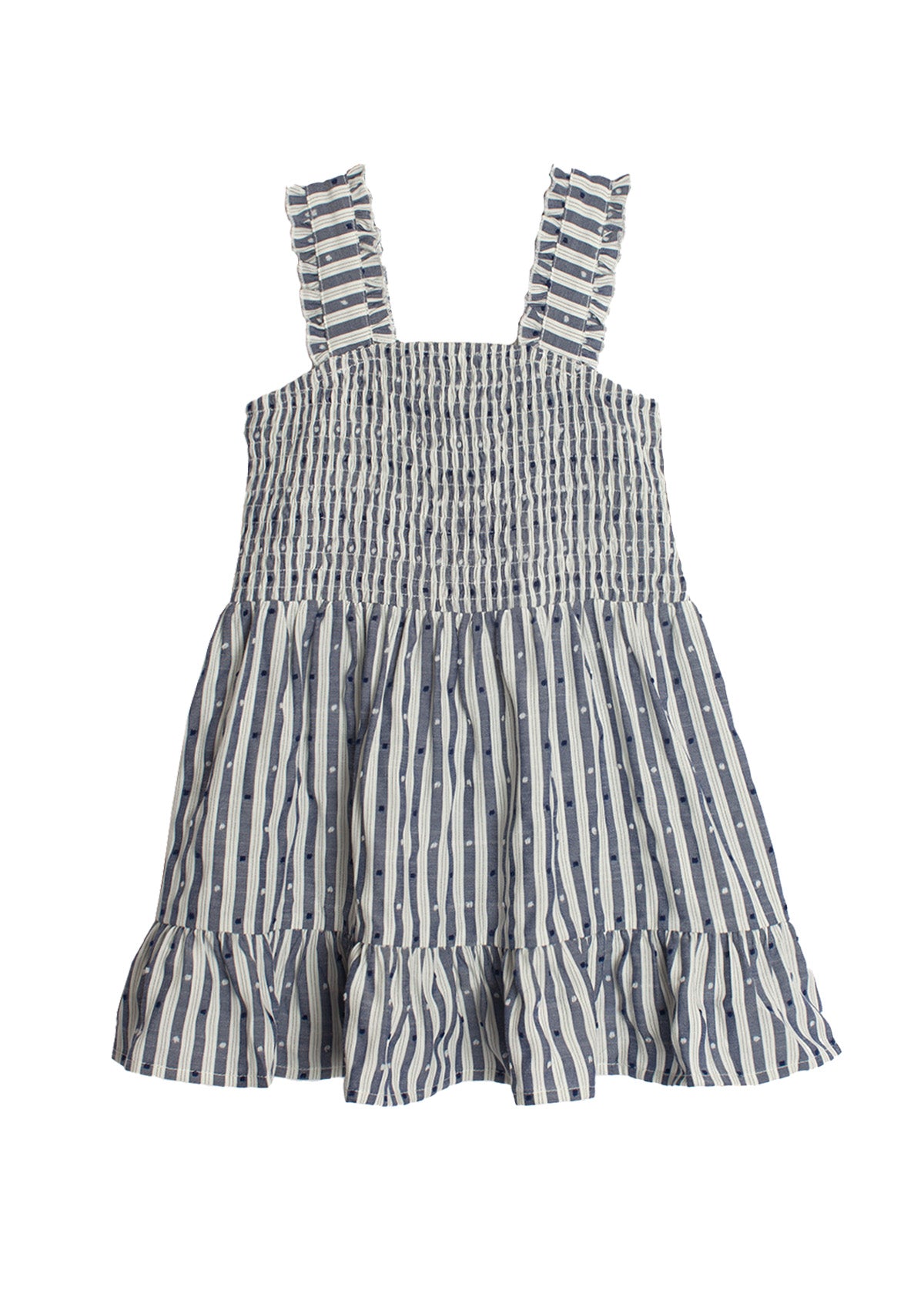 Girls' Mabel + Honey Striped Island Breeze Dress 5 Blue White