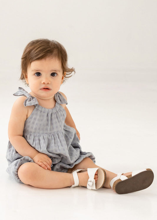 Blue Checkmate Baby Romper