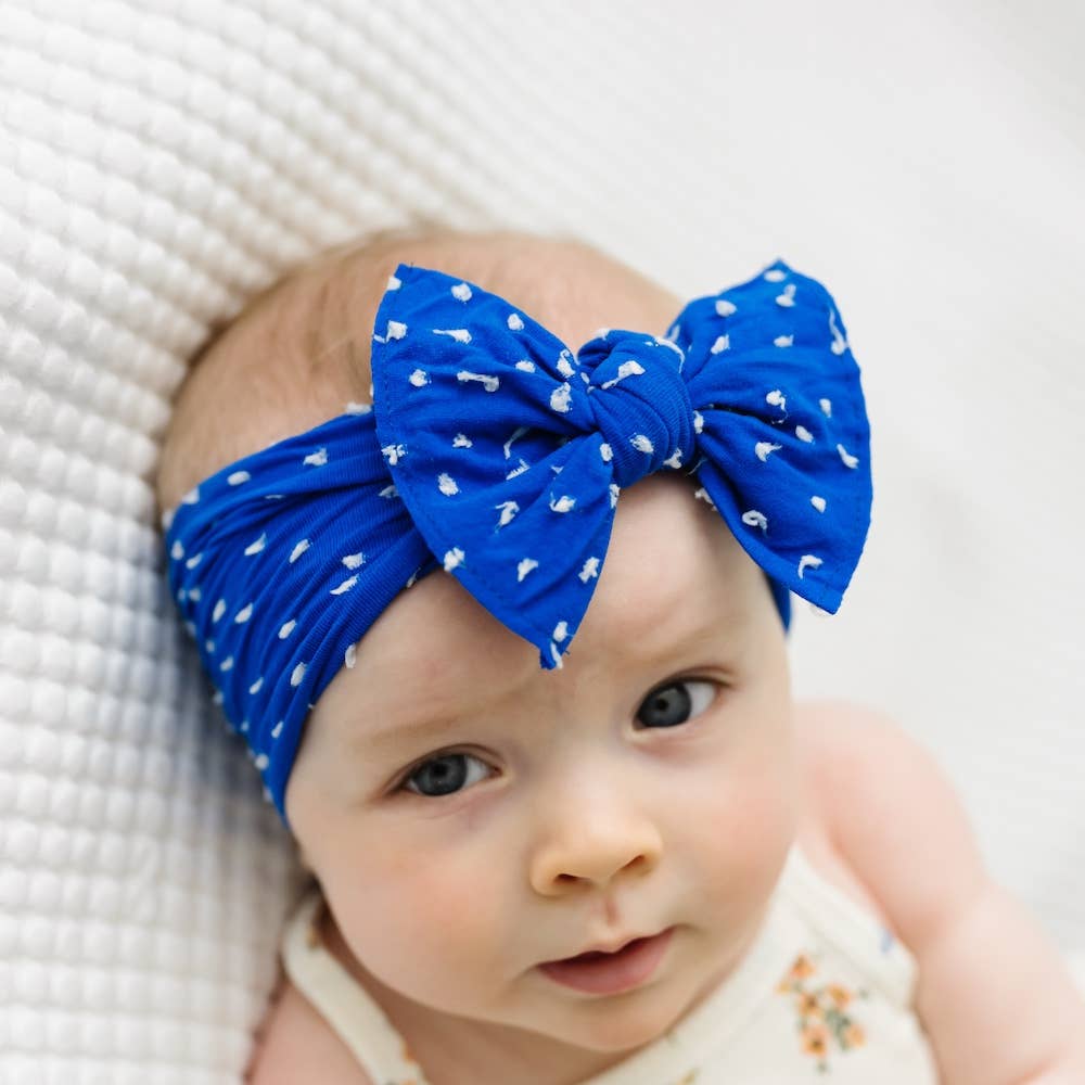 Baby Bling® Shabby Dot Knot: Cherry/Red dot