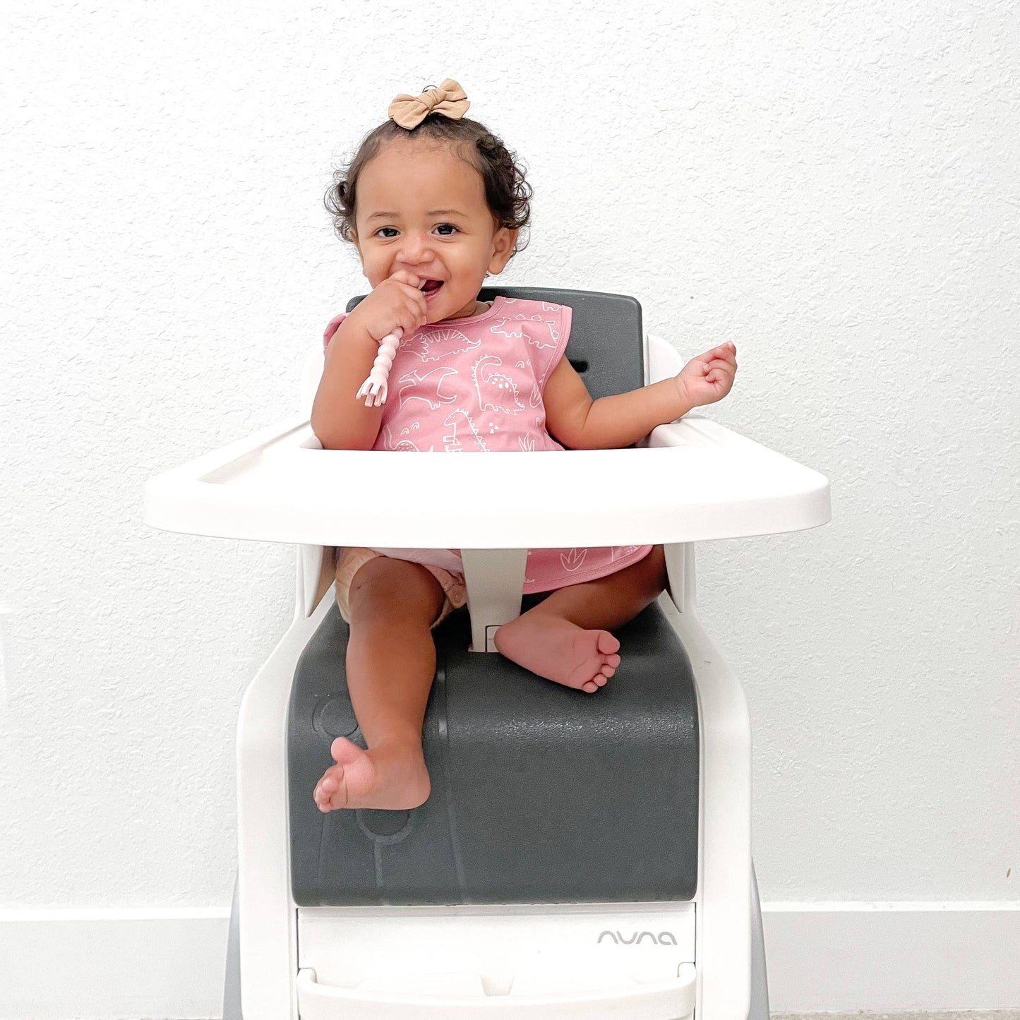 Dino Friends (Blush) Bapron: Toddler (6m-3T)