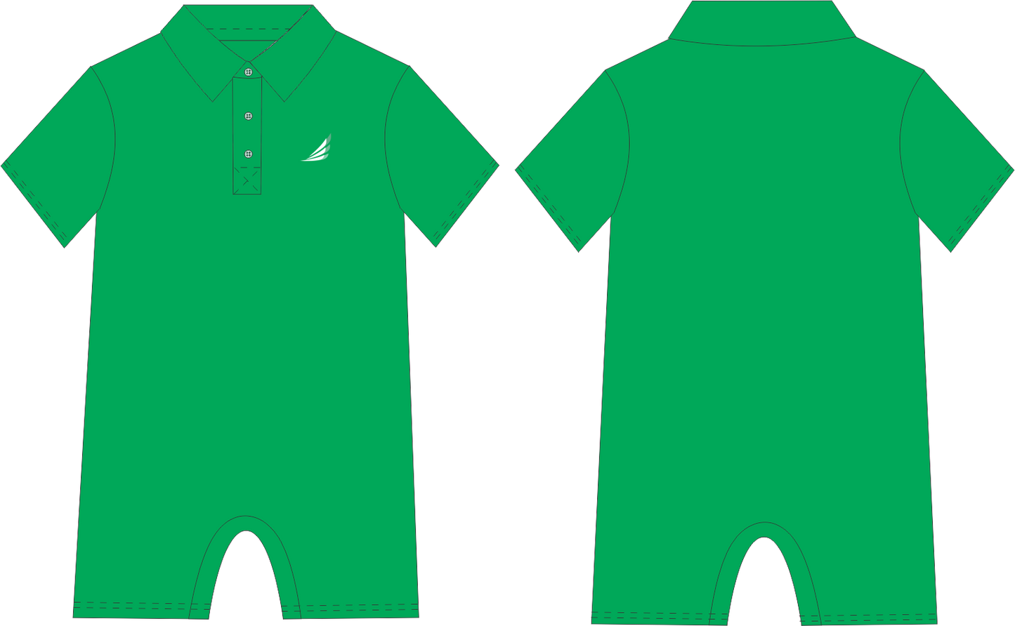 Banksy Green Collared Romper