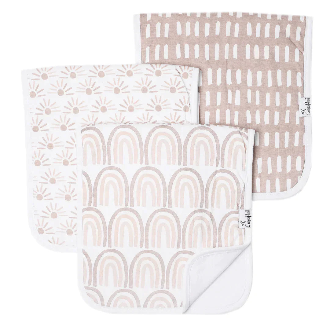 Copper Pearl Burp Cloth Sets (various prints)