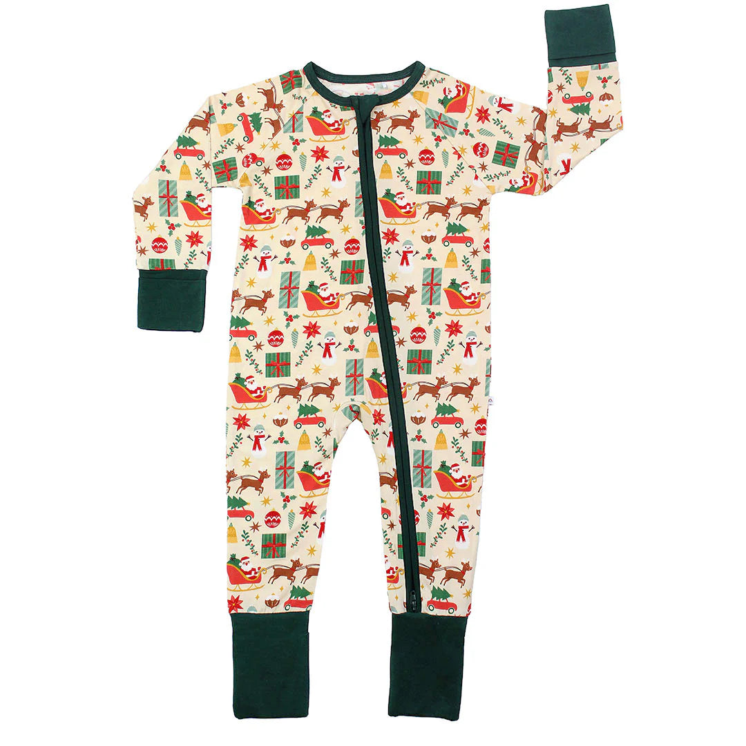Vintage Christmas Bamboo Convertible Pajama