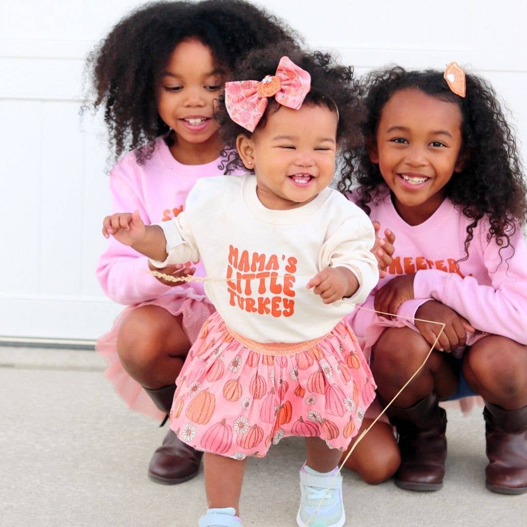 Mama's Little Turkey Thanksgiving Long Sleeve Baby Romper : 00-3M