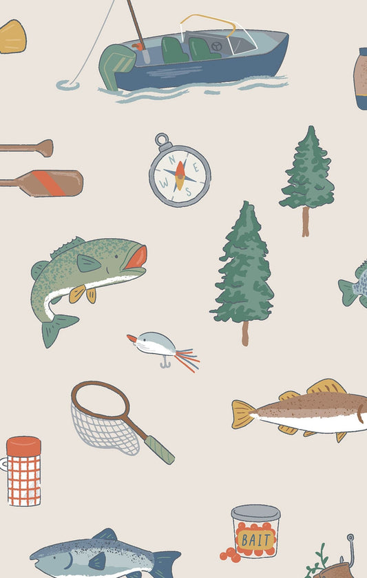 L/S Pajama Set- Fishing Things