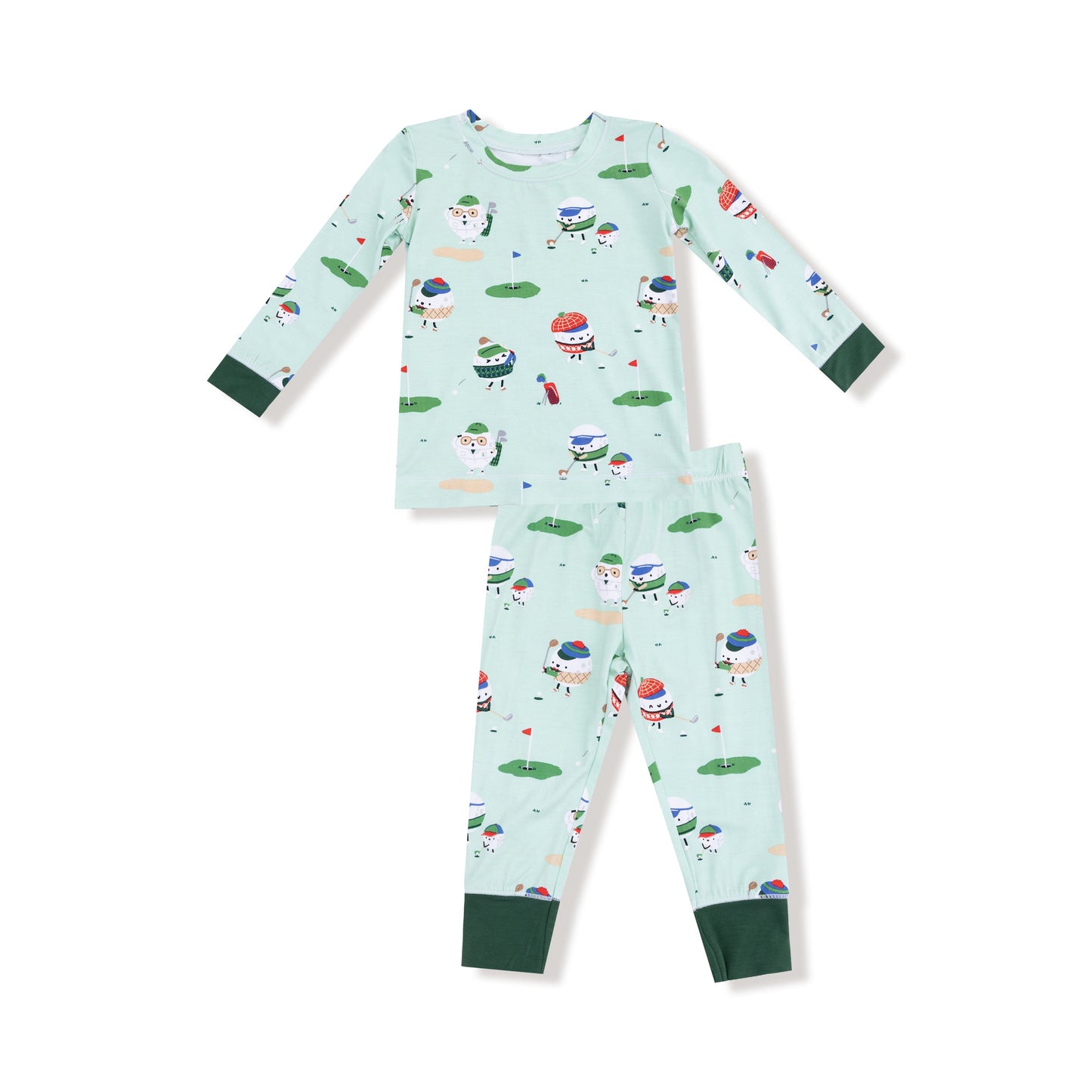 L/S Pajama Set- Green Golf Pros