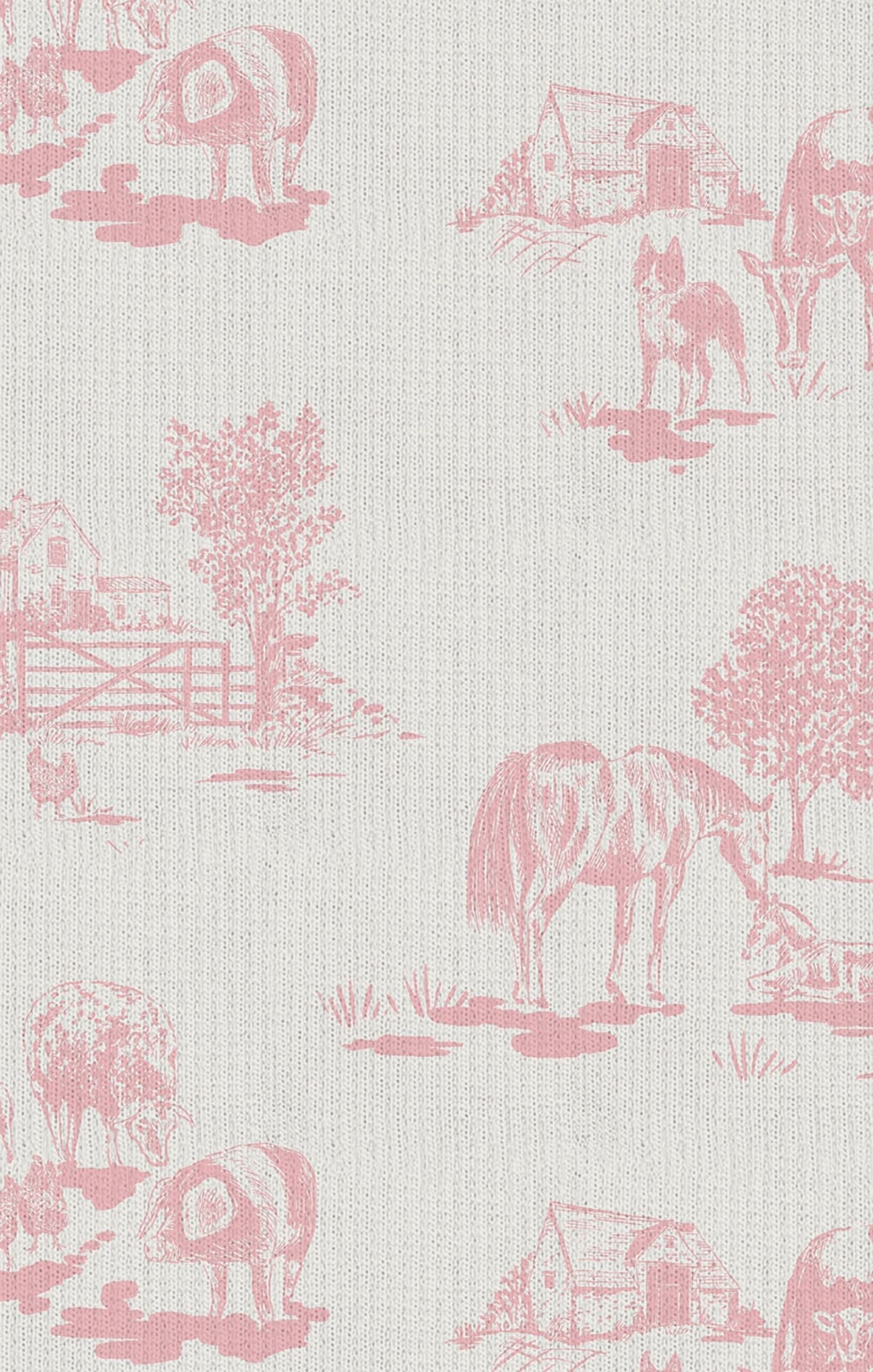 Two Way Zipper Footie- Pink Farm Toile