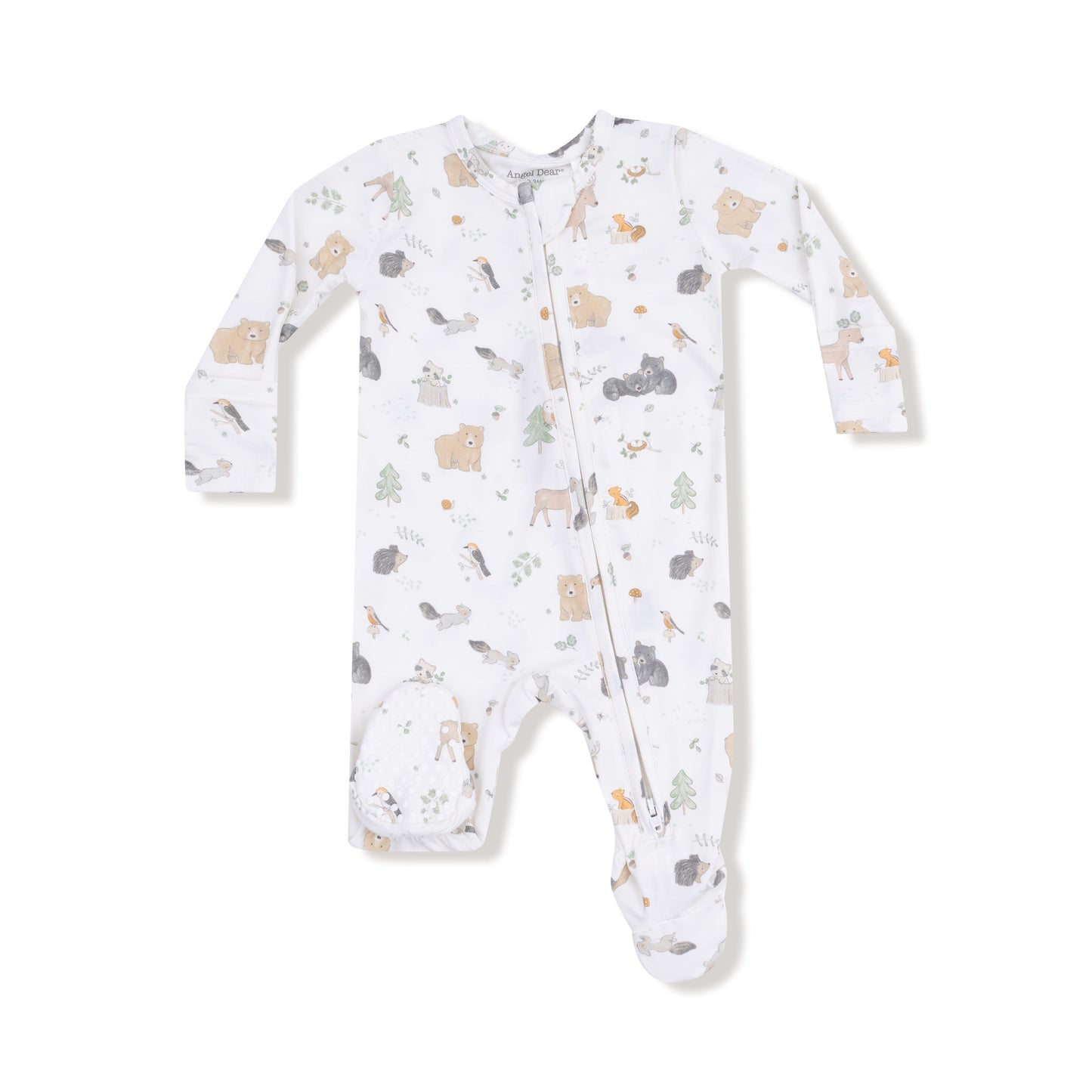 Two Way Zipper Footie- Woodland Babies