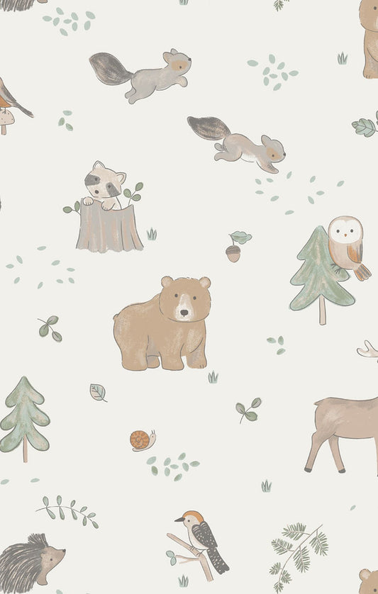 Two Way Zipper Footie- Woodland Babies