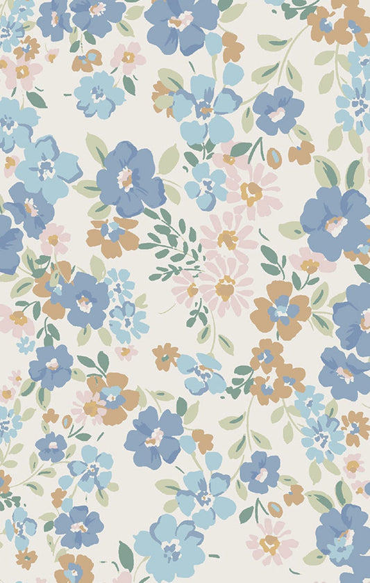 Petal Collar Dress w/ Diaper Cover- Sweet Rose Calico