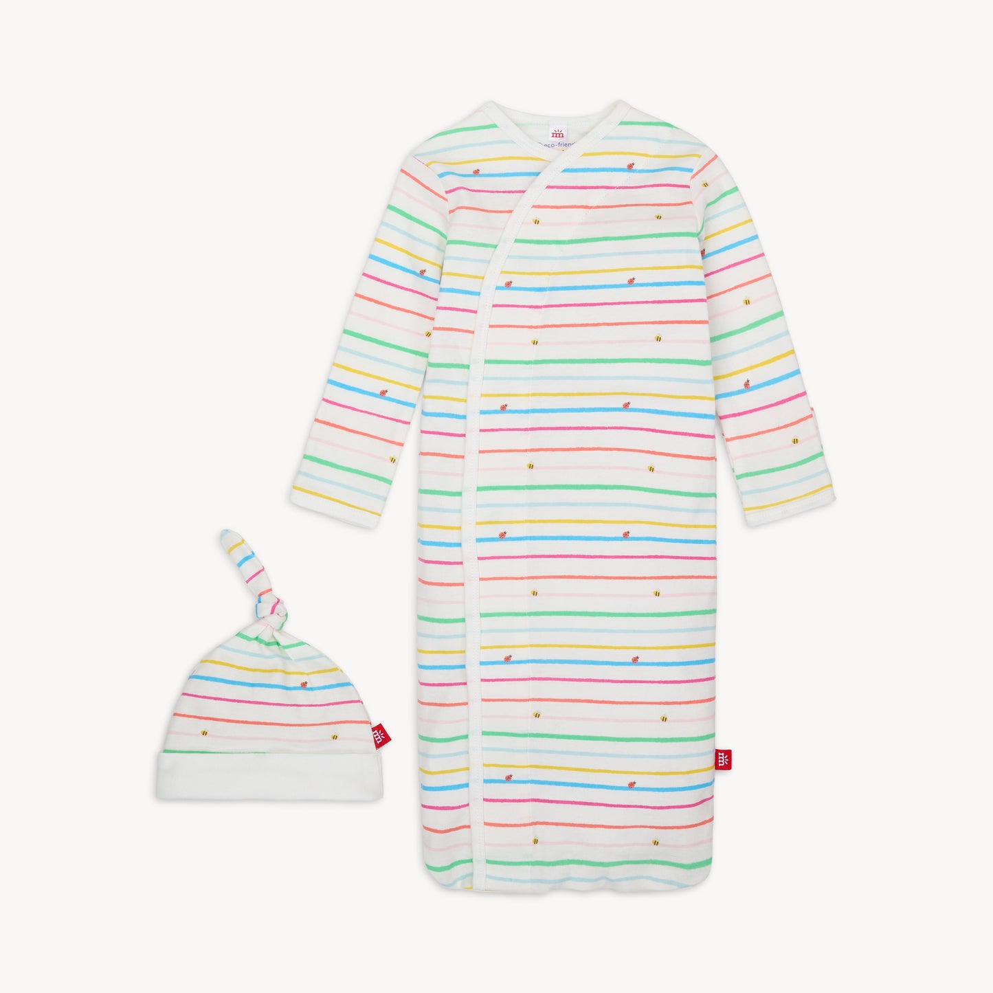 Rainbow Road Organic Cotton Gown & Hat- Magnetic Me (Copy)
