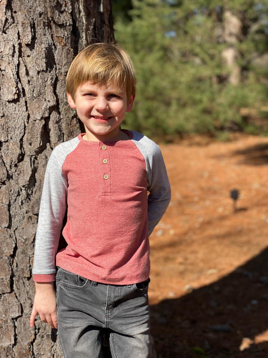 Me & Henry- Red Long-sleeve