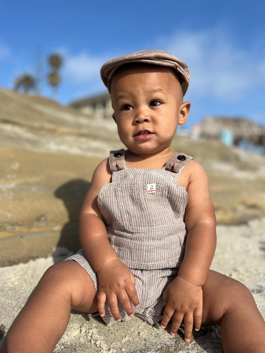 Gauze Bowline Overalls- Brown