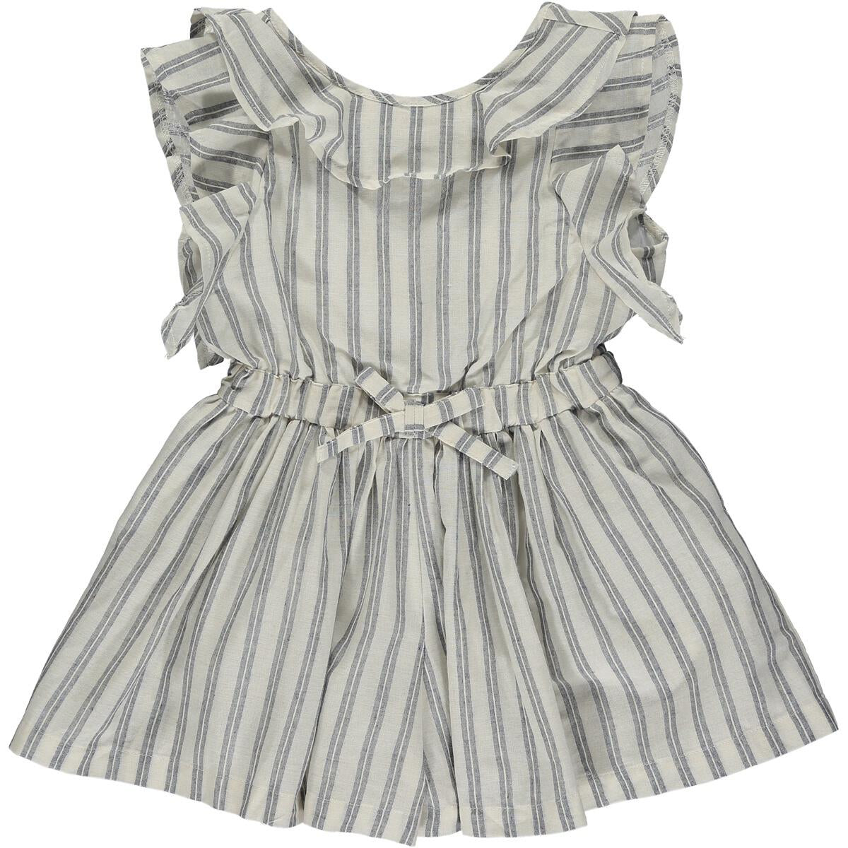Sandy Romper- Grey Stripe