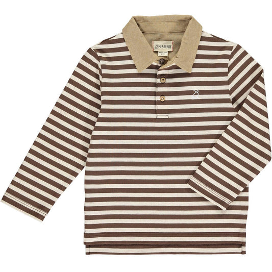 Brown/Beige Stripe Waverly Collared Shirt