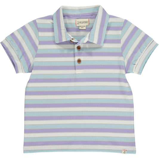 Lilac/Blue Multi Stripe Polo Shirt