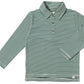 Dark Green/White Stripe Collared Shirt