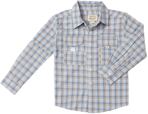Fishing Shirt- Blue/Sky Plaid