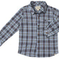 Cotton Polo- Navy/Sky Plaid