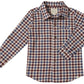 Cotton Polo- Blue/Burgundy/Cream Plaid