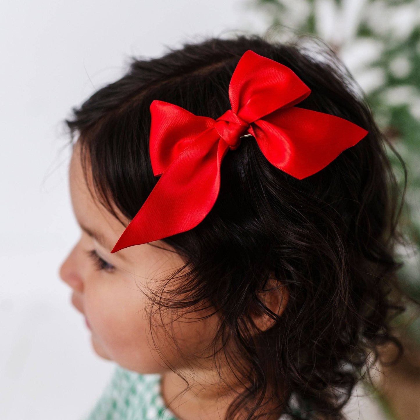 Red 2pk Satin Baby Bloom Clips