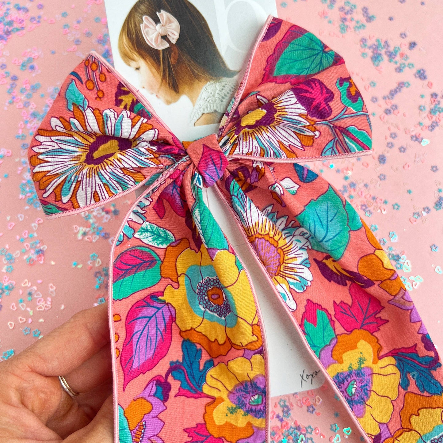 Baby Bling® Big Belle hair bow clip: Light Orchid Butterfly