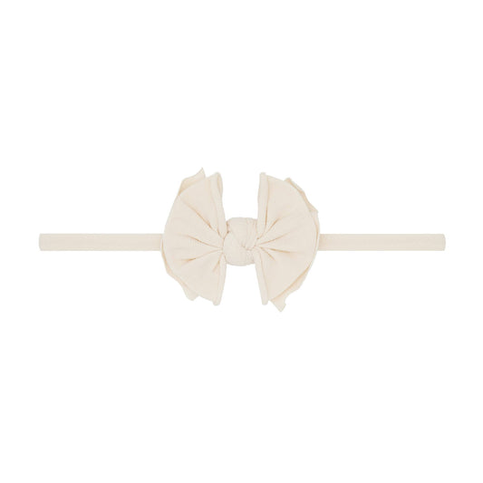 Ivory: Baby Bling® Baby FAB® Skinny soft nylon bow headband
