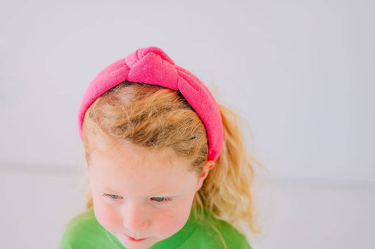 Terry Cloth Headbands: Pink