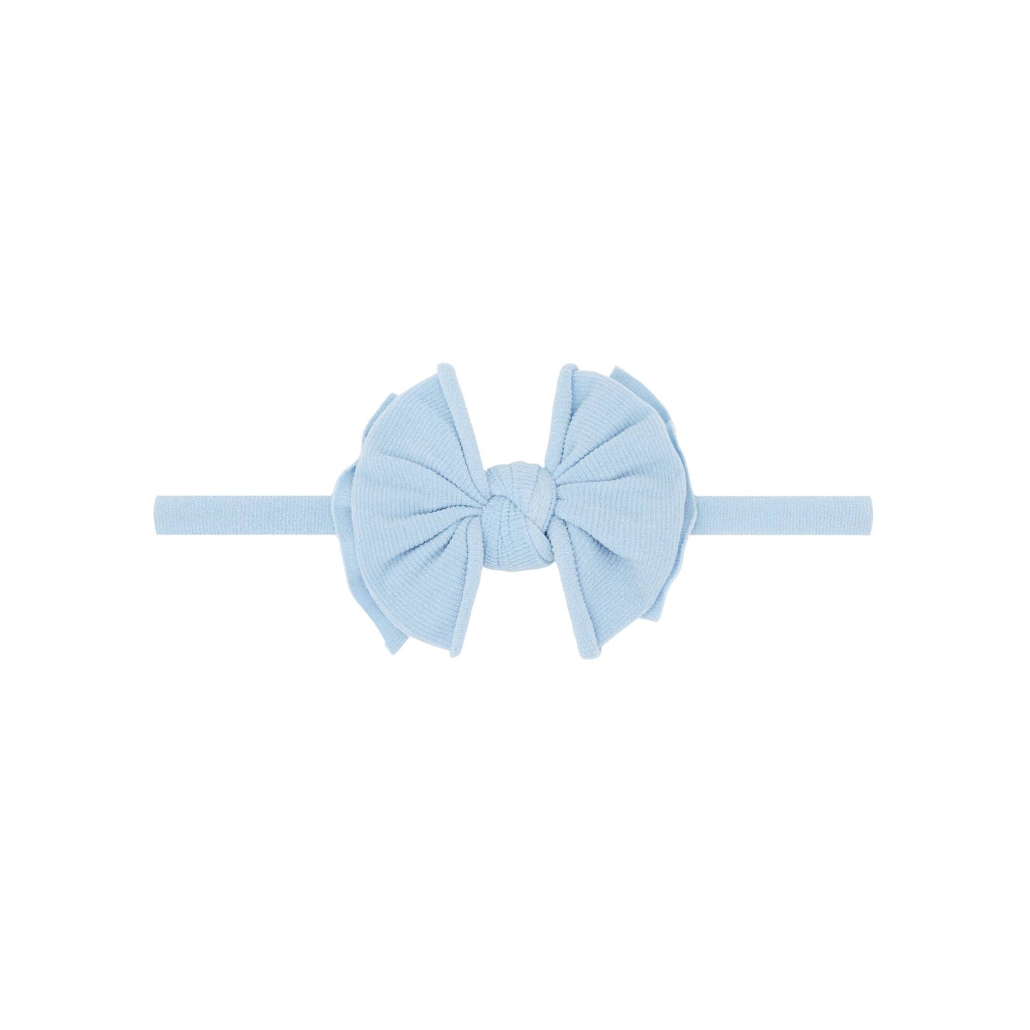 Antique Blue Baby Bling® Baby FAB® Skinny soft nylon bow headband: