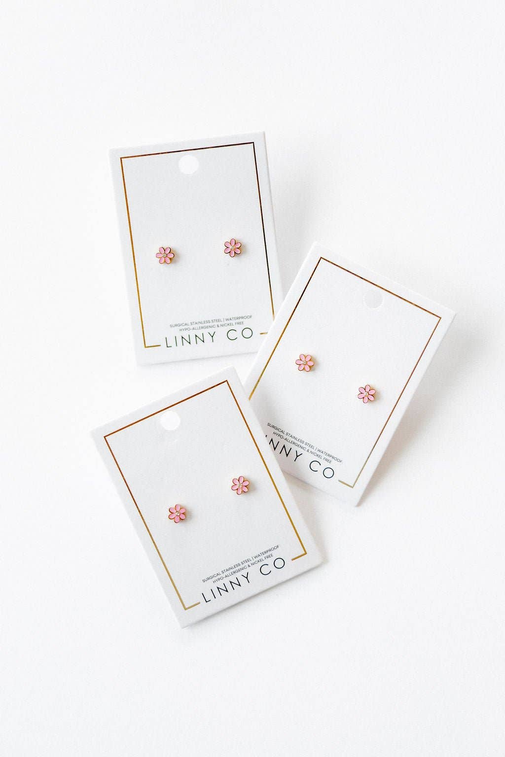 Alli Pink Screwback Stud Earrings