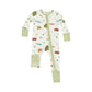 Fishing Things Green Zipper Romper Pajama
