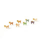 Sadie Bow Orange Screwback Stud Earrings