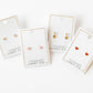 Nora Heart Pink Screwback Stud Earrings
