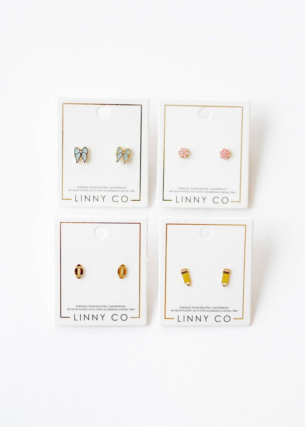 Alli Pink Screwback Stud Earrings
