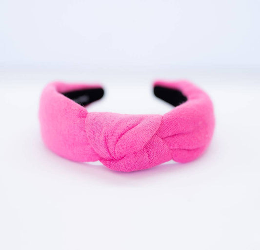 Terry Cloth Headbands: Pink