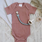 Sweetie Strap™ Silicone One-Piece Pacifier Clips: Succulent Beaded