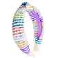 Kids Knot Headband - Rainbow Sequin Knotted Hair Accessories: White