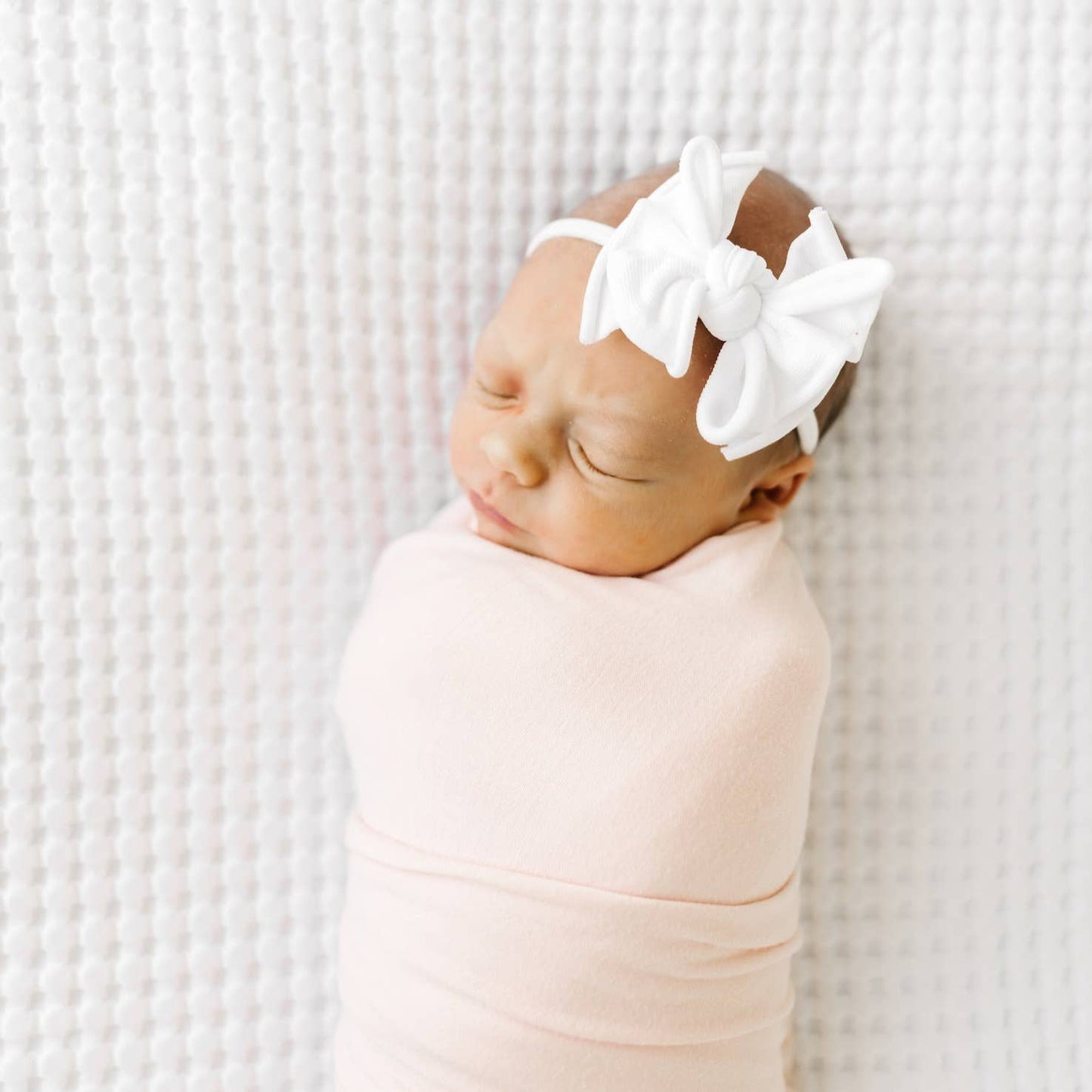 Ivory: Baby Bling® Baby FAB® Skinny soft nylon bow headband