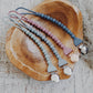 Sweetie Strap™ Silicone One-Piece Pacifier Clips: Blue Beaded