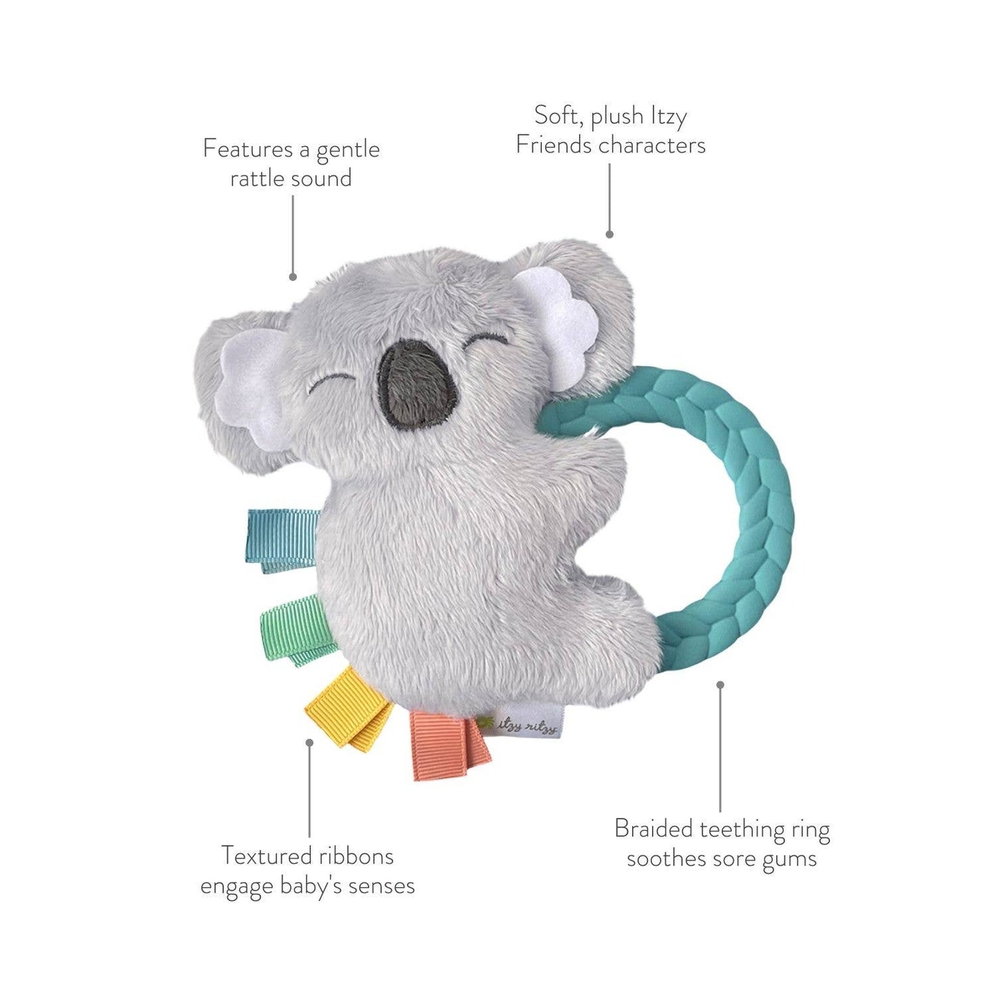 Ritzy Rattle Pal™ Plush Rattle Pal with Teether: Dino