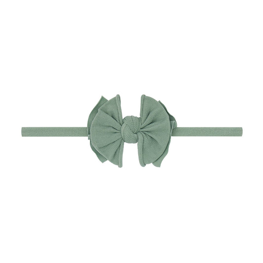 Sage: Baby Bling® Baby FAB® Skinny soft nylon bow headband